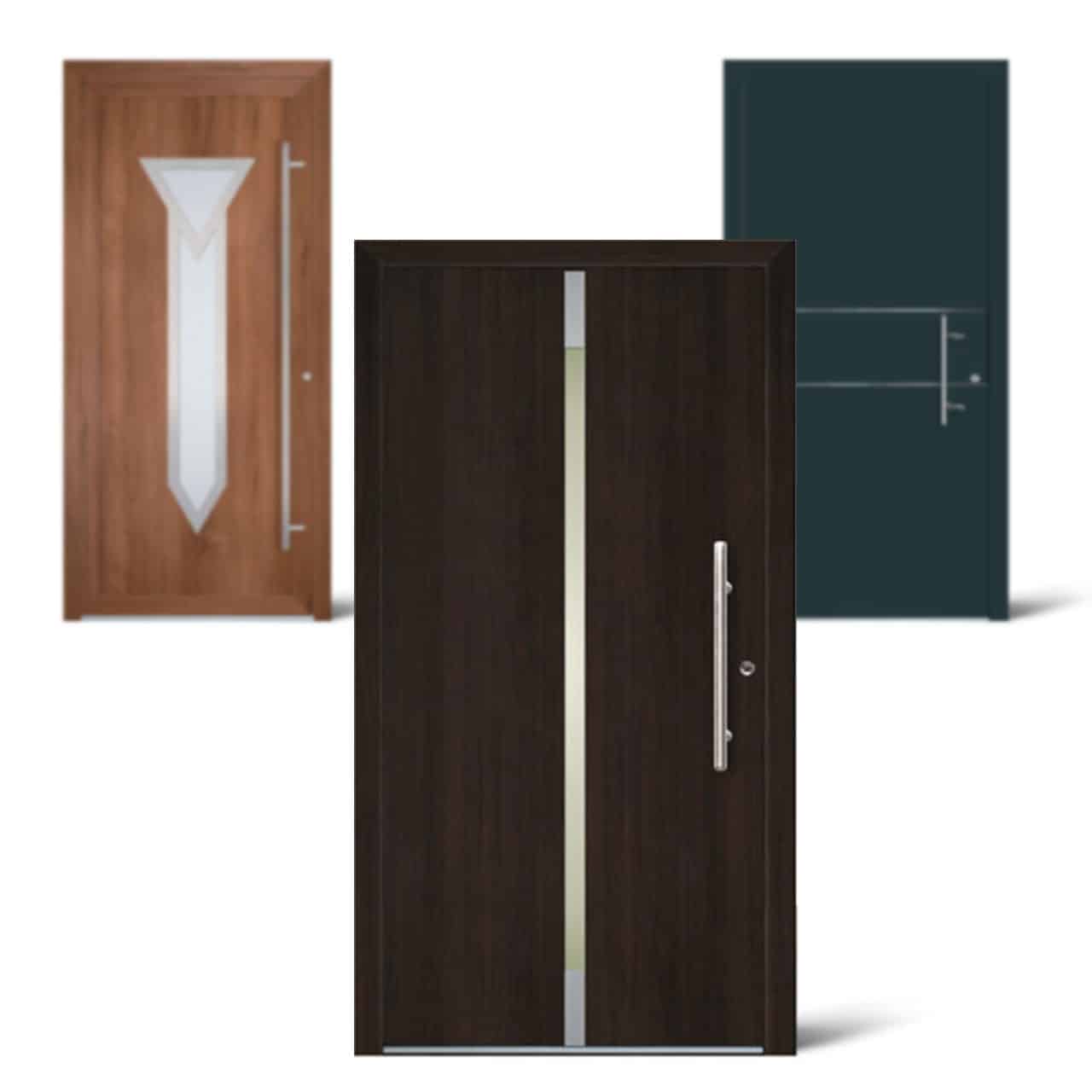 Porte d'entrée aluminium ALUHAUS